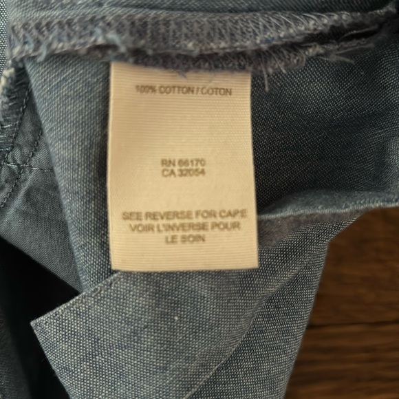 Free people chambray romper with belt and pockets - Picture 4 of 5